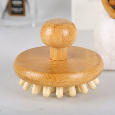 Bruine paddenstoelvorm Bamboe Gua Sha Scalp Massage Airbag Kam Houten Guasha Gereedschap Hoofd Ontspan Massager Haar Gezondheidszorg Schoonheidsborstel