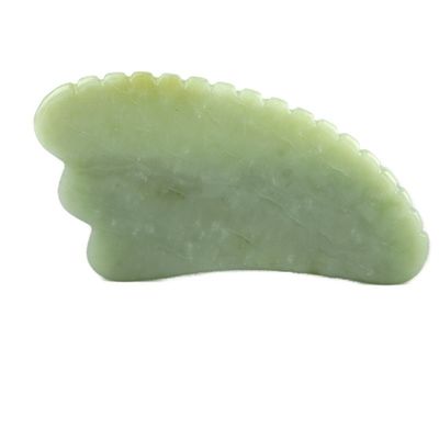 Body massage apparatuur handleiding GuaSha gereedschap gemaakt van natuurlijke groene Xiuyan Jade voor kaaklijn sculpting en zwelling vermindering