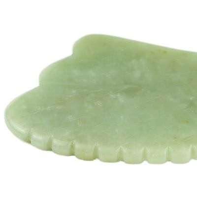 Body massage apparatuur handleiding GuaSha gereedschap gemaakt van natuurlijke groene Xiuyan Jade voor kaaklijn sculpting en zwelling vermindering
