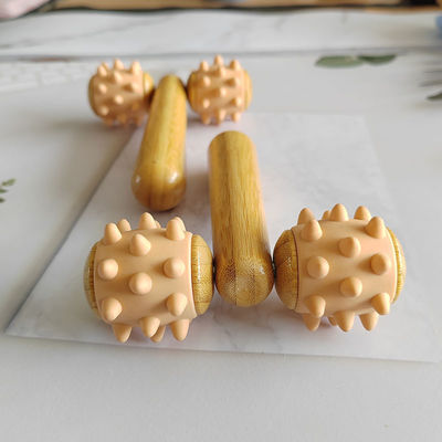 Lichaamsmassageapparatuur Zomer 2024 Trending Arrivals Handheld Massage Roller Oogmassage Roller Stick Hout 3D Roller Face Massager