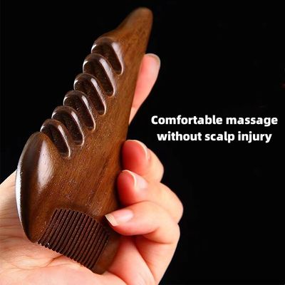 Gepersonaliseerd logo beschikbaar sandelhout massage kam voor het hoofd meridian hoofdhuid kam gezicht oog schouder nek schrapen