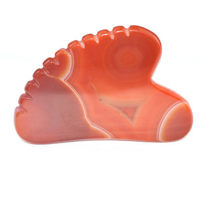 Gepersonaliseerd logo beschikbaard Natuurlijke Carnelian Facial Jade Guasha huidverzorgingsinstrument voor lichaamsmassage apparatuur behoeften