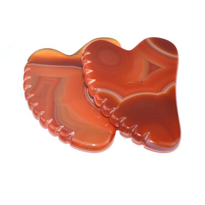 Gepersonaliseerd logo beschikbaard Natuurlijke Carnelian Facial Jade Guasha huidverzorgingsinstrument voor lichaamsmassage apparatuur behoeften