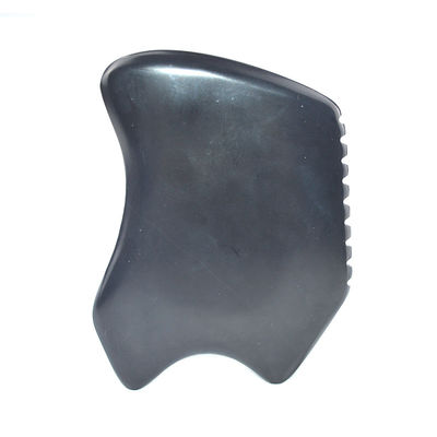 Speciale vorm Gua Sha Board Natuurlijke zwarte Bian Stone Schraper Tool voor gezichts- en lichaamsmassageapparatuur
