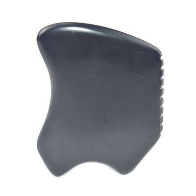 Speciale vorm Gua Sha Board Natuurlijke zwarte Bian Stone Schraper Tool voor gezichts- en lichaamsmassageapparatuur