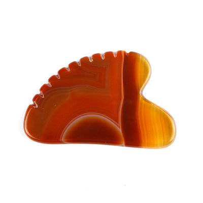 Hartvormige Carnelian Gua Sha Schrapen Massage Board Met Tanden Rode Agate Guasha Gezicht Body Massager Huidverzorging Spa Relax Tool voor Spa