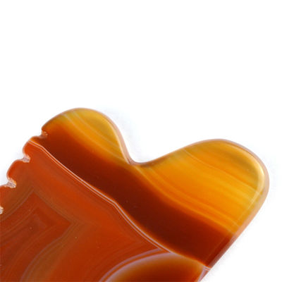 Hartvormige Carnelian Gua Sha Schrapen Massage Board Met Tanden Rode Agate Guasha Gezicht Body Massager Huidverzorging Spa Relax Tool voor Spa