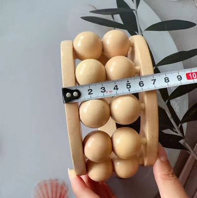 Bruine houten totale lichaamsmassage voor rug nek been arm aangepast logo beschikbaar ontspannen massageball roller handheld