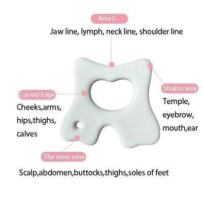 Schoonheid huidverzorging Tool Gezicht Gua Sha Board voor keramische massage en spier ontspanning