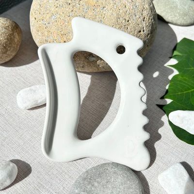 Ceramische Gua Sha Massage Tool voor Lymfatische Drainage Jawline Sculptor Body Massager Huidverzorgingsgereedschappen Guasha Functie Keramiek