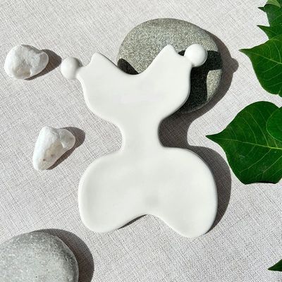 Ceramische Gua Sha Massage Tool voor Lymfatische Drainage Jawline Sculptor Body Massager Huidverzorgingsgereedschappen Guasha Functie Keramiek