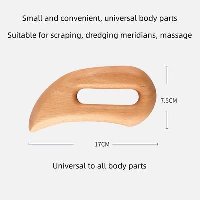 Body Self Skin Care Spa Gezichtslifting Schoonheidssalon Houten Gua Sha Massage Tool met Custom Logo en Bruine Kleur