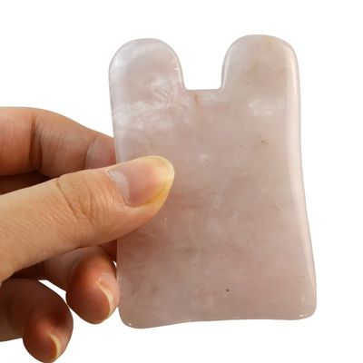Rose Quartz Gua Sha Massage Tool voor zelfverzorging Spa Gezichtslifting Schoonheidsapparatuur Lichaammassage Custom Logo