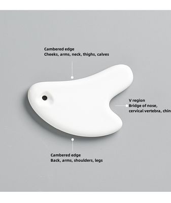 V-Face Lifting Ceramic Guasha Massage Tool voor lymfatische drainage en medisch kwaliteits Gua Sha Board
