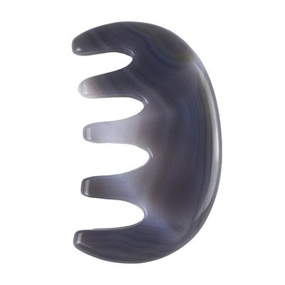 Lichaamsmassage Natural Agate Pocket Comb Wide Toothed Comb SPA Gua Sha Scalp Massage Borstel Haarverzorging Tool