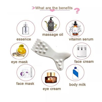 Keramische Gua Sha gezichtsmassager Tool Customized Logo Guasha Board voor gezichtslichaam Huid SPA Acupunctuur massage