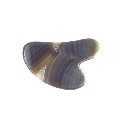 Massage gereedschappen huidverzorging Gezicht Guasha met 100% echte natuurlijke grijze Agate Gezicht Guasha Tool en Grijs Jade Gus Sha Stone Massager