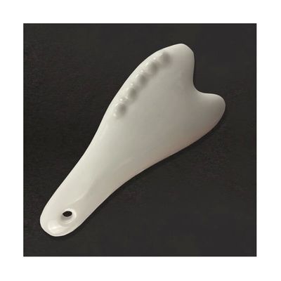 Wit keramisch Gua Sha massagetool voor acupressuur Gezichts- en lichaamsmassage Ervaar de voordelen