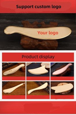Hot Brass Guasha Scraping Massage Tools Metalen Gua Sha Tools Voor Spa Met Customized Logo Beschikbaar Plain