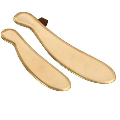 Hot Brass Guasha Scraping Massage Tools Metalen Gua Sha Tools Voor Spa Met Customized Logo Beschikbaar Plain