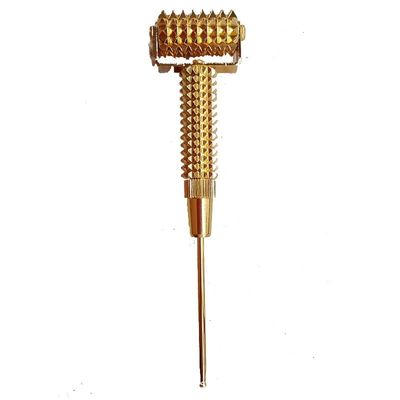 Lichaamsmassageapparatuur Spikey Brass handmatig Acupressure Reflexologie Stick voor gezondheid en weefselmassage