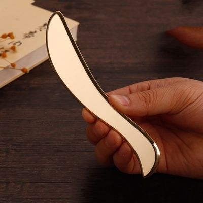 Body Massage Gua Sha Tool Kit Messing Plaat Schrapen Massage Concave Shape Board voor nek rug en benen