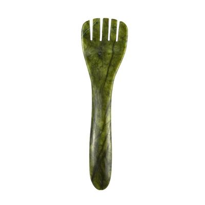 Gepersonaliseerd logo beschikbaar lichtgroen Xiuyan Jade Gua Sha Lepelvorm Acupunctuur Pen voor Oog Acupunctuur Lepel Massager
