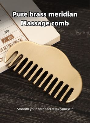 Gezichtsschraper 100% Brass Gua Sha Comb voor bloedcirculatie en massage