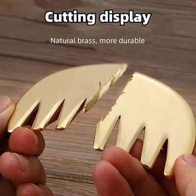 Koperen Guasha-massagetools Metalen Messinghaar Gua sha Comb Acupunctuur Scalping Point Apparaat voor Hoofd Acupunctuur Comb