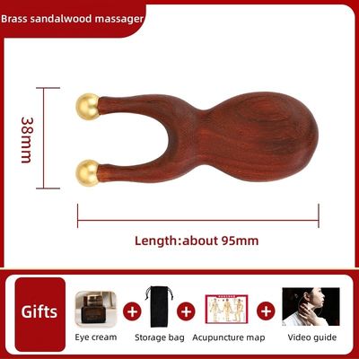Lichaamsgezondheid Massage Functie Messing Sandelhout Handleiding Acupressure Reflexologie Massage Guasha Tool Voor oog, neus en oren