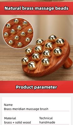 Custom Logo Lift De Scalp Nerven Guasha Tool Messing Hout Scalp Massage Tools Voor Lichaam Hoofd Scalp Gua Sha Nerven Massage