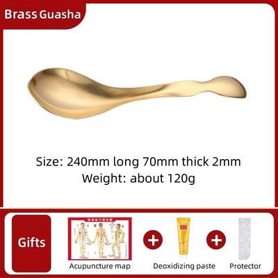 Gezichtsspa-massageapparaat Natuurlijke Messing Metaal Gua Sha Schraaplepel voor Meridian Massage en Massageapparatuur voor huidverzorging