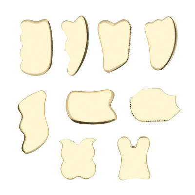Gepersonaliseerd logo beschikbaarBrass Metal Gua Sha Schraper Board voor Gezichts Spa Massager Meridian Massage huidverzorging Tool Home
