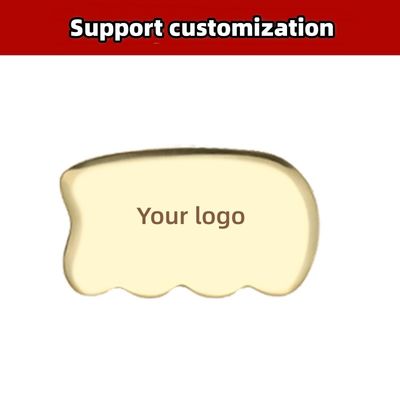 Gepersonaliseerd logo beschikbaarBrass Metal Gua Sha Schraper Board voor Gezichts Spa Massager Meridian Massage huidverzorging Tool Home