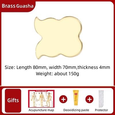 Gepersonaliseerd logo beschikbaarBrass Metal Gua Sha Schraper Board voor Gezichts Spa Massager Meridian Massage huidverzorging Tool Home
