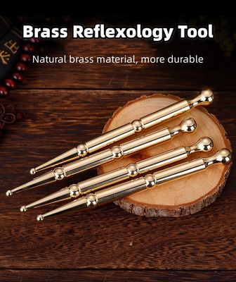 Metalen body probe acupressure stick pen geavanceerde koperen acupunt therapie oormassage voor lichaamsmassage