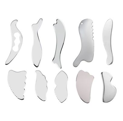 Spiermassage Custom Logo Massager Producten 304 roestvrij staal Guasha Tool Hartvorm Gua Sha Roestvrij staal
