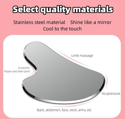 Spiermassage Custom Logo Massager Producten 304 roestvrij staal Guasha Tool Hartvorm Gua Sha Roestvrij staal