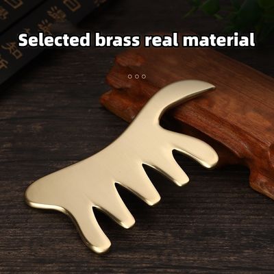 Hair Health Care Salon Schoonheidstool Scalp Massage Comb Guasha Stone Head Massager voor natuurlijke Messing Gua Sha Board en Hair Car