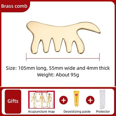 Hair Health Care Salon Schoonheidstool Scalp Massage Comb Guasha Stone Head Massager voor natuurlijke Messing Gua Sha Board en Hair Car