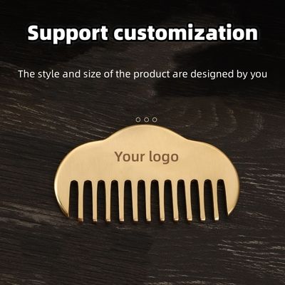Gouden fijne tanden natuurlijke messing Gua Sha Board Scalp Massage Kam Guasha Stone Head Massager Hair Health Care Beauty Tool Home