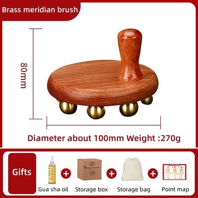 Body Massage Apparatuur Huishoudelijk Handheld Messing Massage van massief hout Gua Sha Tool Guasha Borstel voor huidverzorging Spa Gezichtslifting