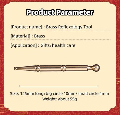 Massagetools Messing Koper Handleiding Acupressuur Reflexologie Pen voor lichaamsgezondheidszorg Weefseltherapie Massage Stick Goud