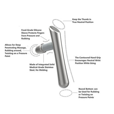 T-bar massagetool uit roestvrij staal richt zich perfect op triggerpunten myofasciale release therapie en diepe weefsel motor
