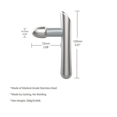 T-bar massagetool uit roestvrij staal richt zich perfect op triggerpunten myofasciale release therapie en diepe weefsel motor