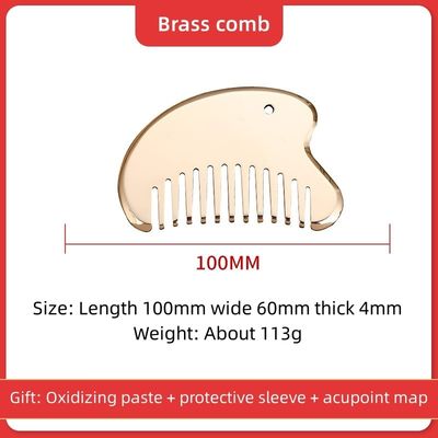 Gepersonaliseerd logo beschikbaar hoofdmassage apparatuur 2023 Meridian Massager Haaronderhoud Messing Guasha Plate Scalp Massager