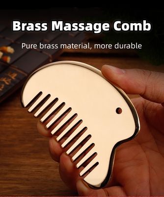 Gepersonaliseerd logo beschikbaar hoofdmassage apparatuur 2023 Meridian Massager Haaronderhoud Messing Guasha Plate Scalp Massager