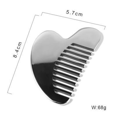 Bestseller Roestvrij staal Gua Sha Scalp Massage Kam Guasha Steen Hoofdmassageur Hair Health Care Salon Beauty