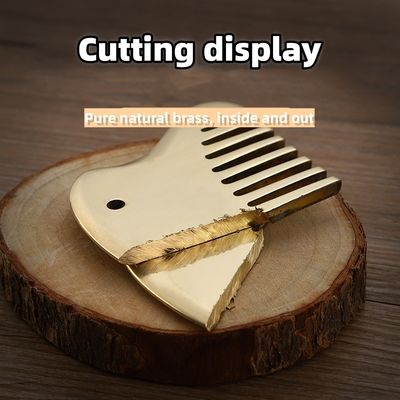 Gouden natuurlijke messing Gua Sha Board Tool voor Scalp Massage Comb Guasha Stone Head Massager Hair Health Care Beauty Salon