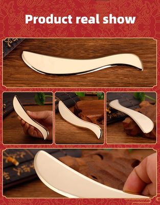 Spiermassagetool S-vorm Gua Sha Puur koper schrapen rug Body Massager Guasha Board voor nek en lichaam huidverzorging